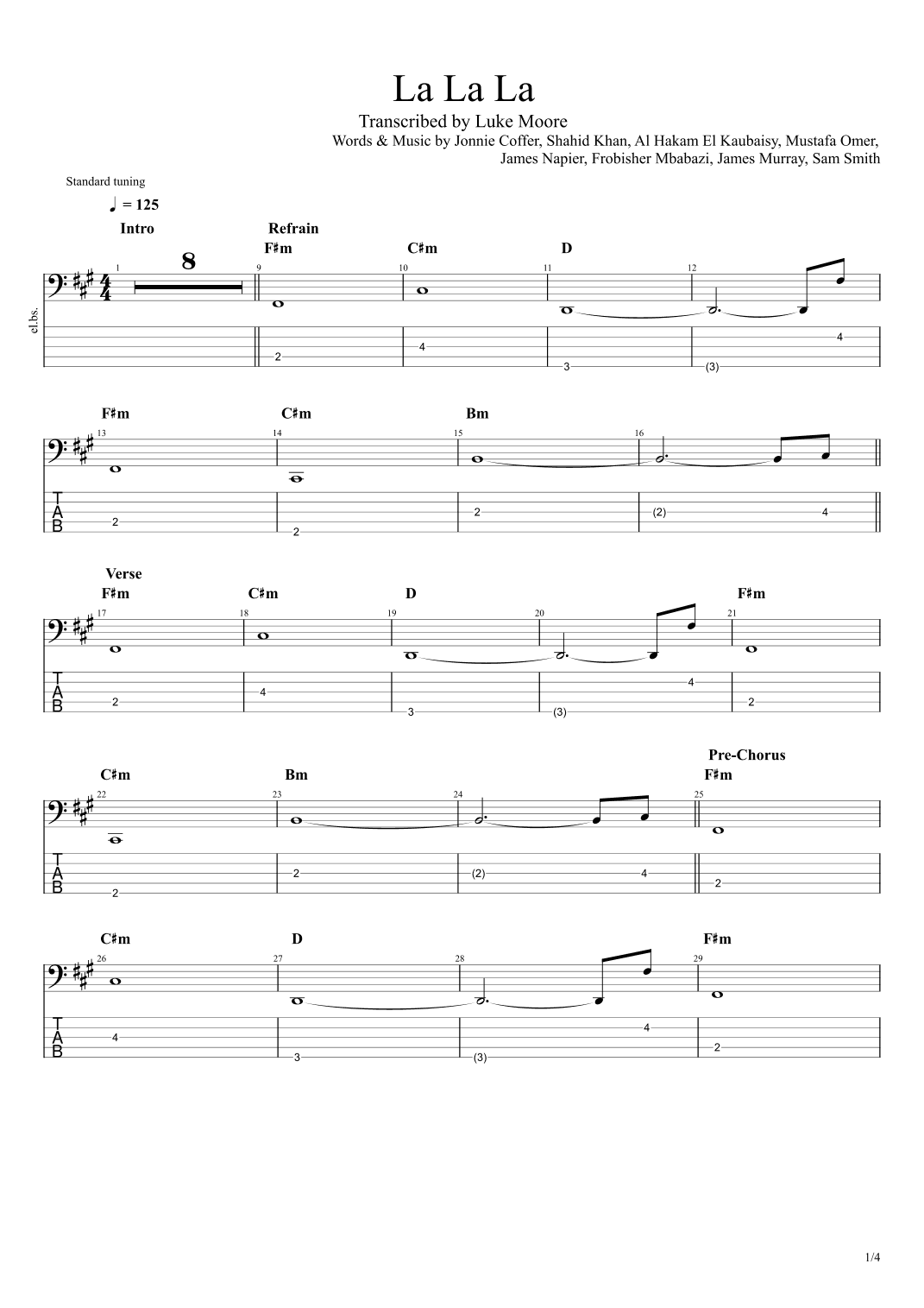 La La La (arr. Luke Moore)