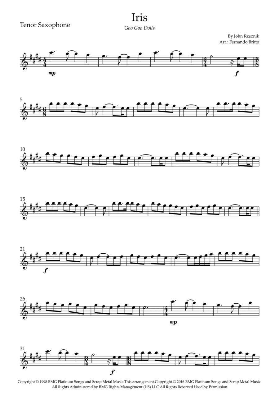 Iris (arr. Fernando Britto)