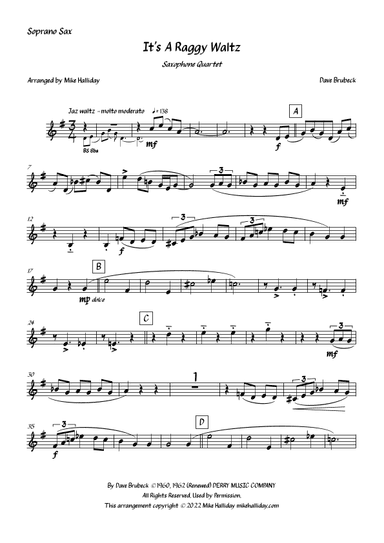 It's A Raggy Waltz (arr. Mike Halliday)