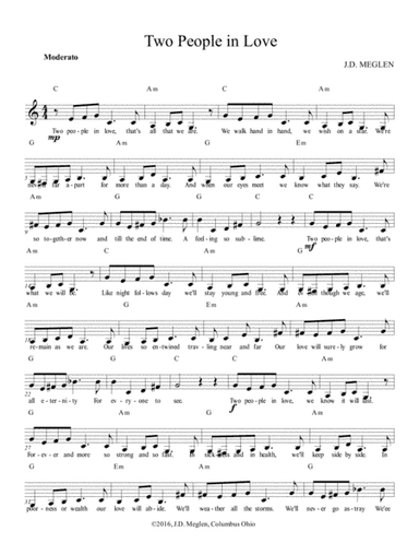 TWO PEOPLE IN LOVE (arr. J.D. MEGLEN)