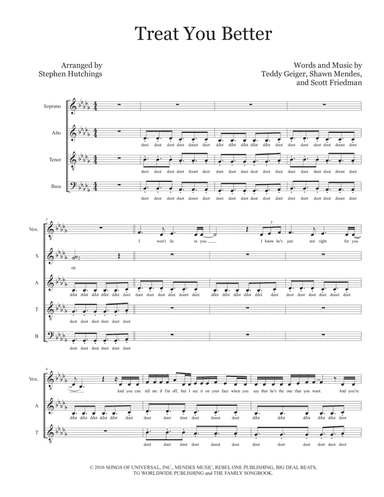 Treat You Better (arr. Stephen Hutchings)