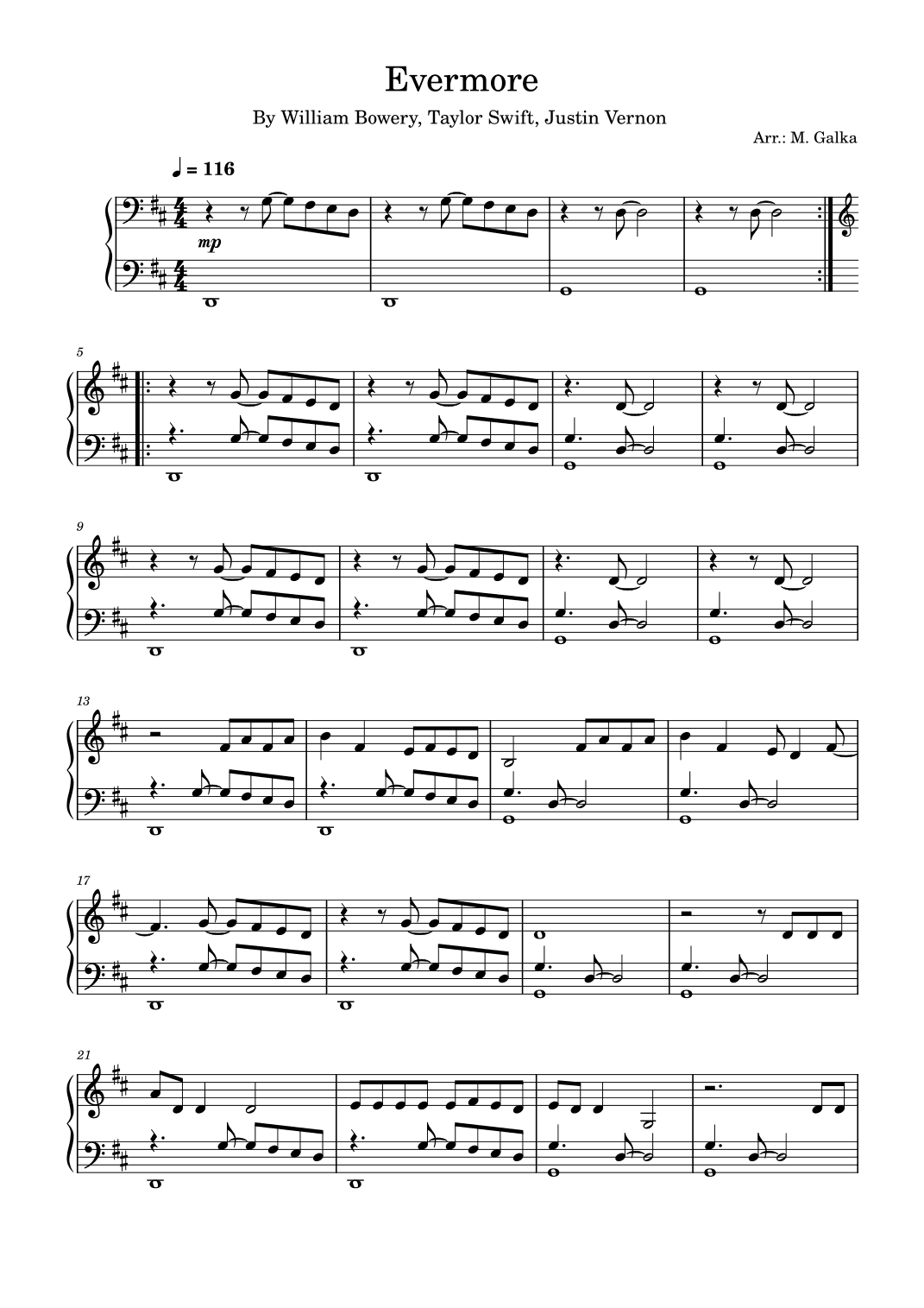 Evermore (arr. M. Galka)