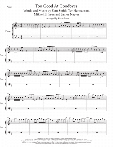 Too Good At Goodbyes (arr. Kevin Busse)