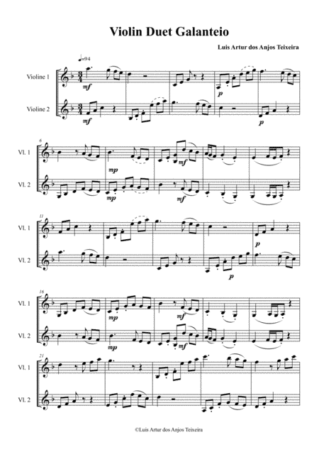 Violin Duet Galanteio