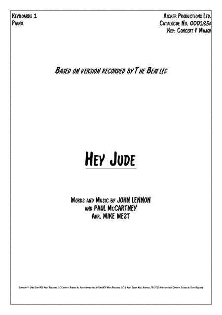 Hey Jude (arr. Mike West)