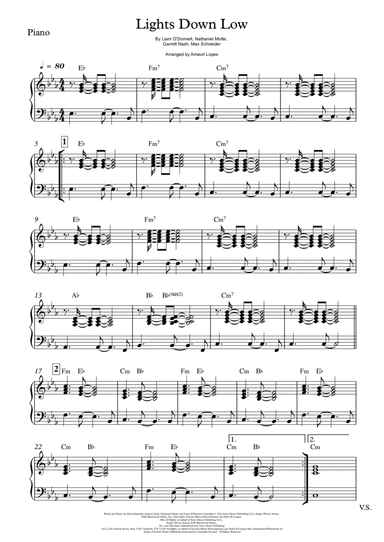 Lights Down Low (arr. Amauri Lopes)