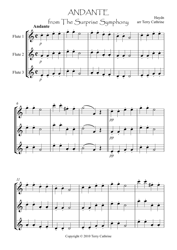 Andante from the Surprise Symphony (arr. Terry Cathrine)