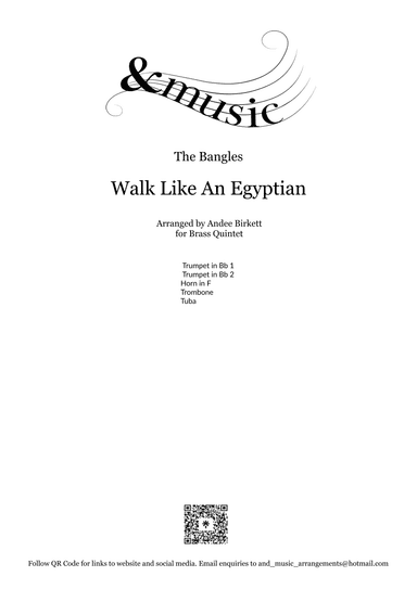 Walk Like An Egyptian (arr. Andee Birkett)