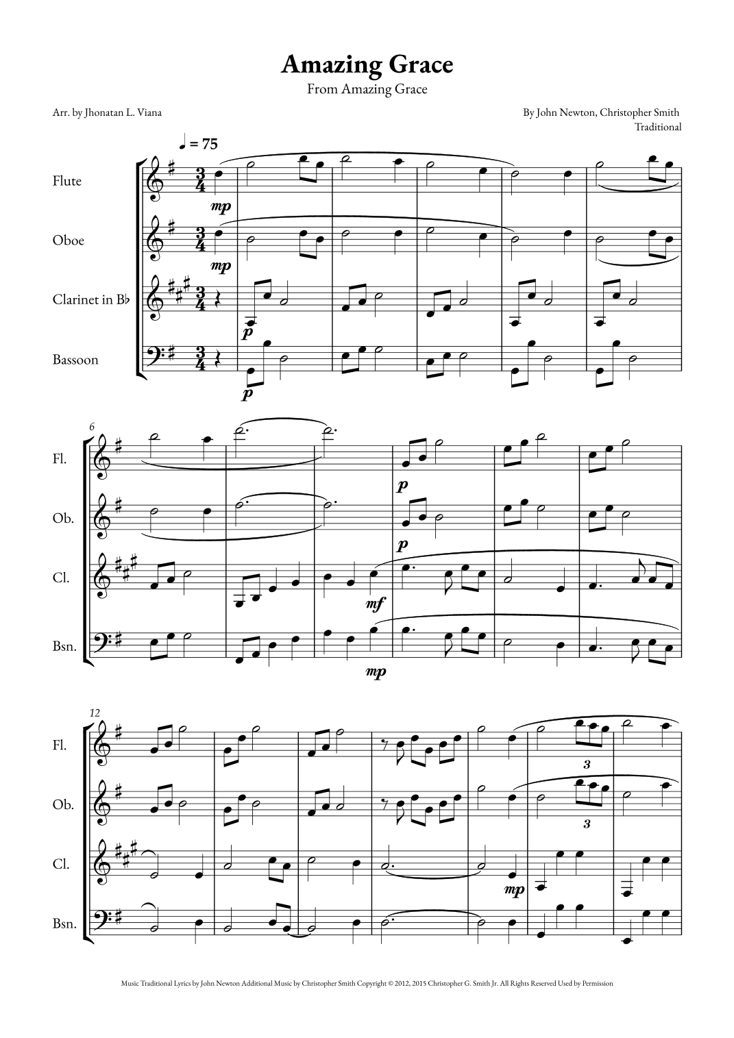 Amazing Grace (arr. Jhonatan Lucio Viana)