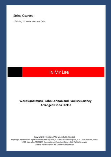 In My Life (arr. Fiona Hickie)