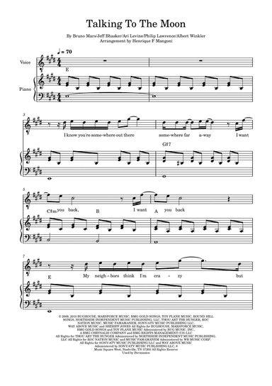 Talking To The Moon (arr. Henrique F Mangoni)