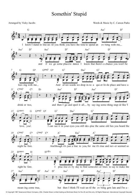 Somethin' Stupid (arr. Vicky Jacobs)