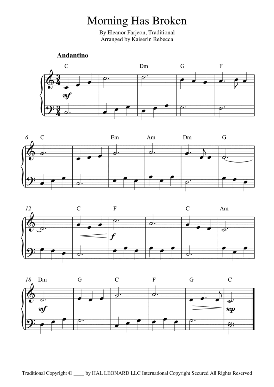 Morning Has Broken (arr. Kaiserin Rebecca)
