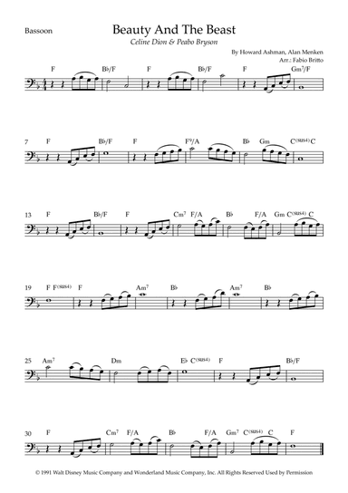 Beauty And The Beast (arr. Fernando Britto)