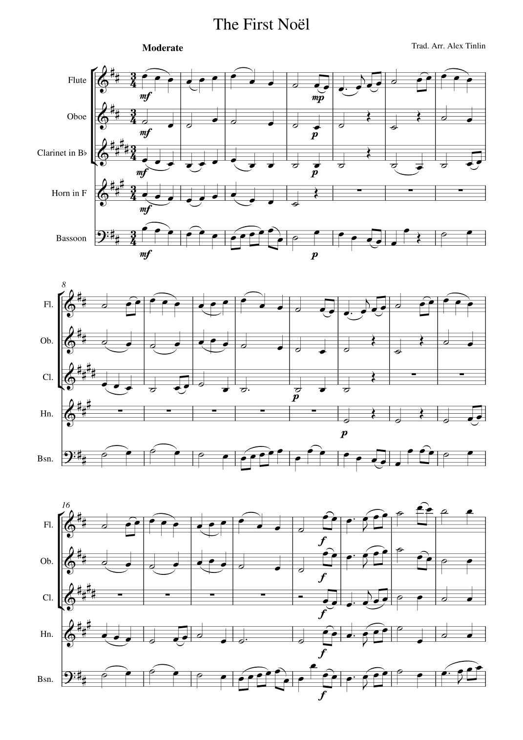 The First Noël (arr. Alex Tinlin)