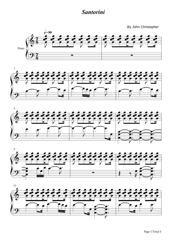 Santorini (arr. poon)