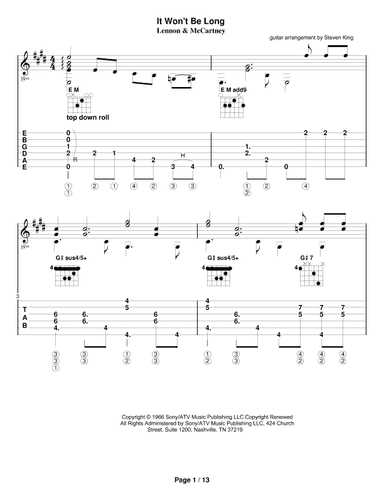 It Won't Be Long (arr. Steven King)