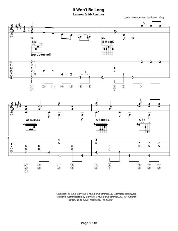 It Won't Be Long (arr. Steven King)