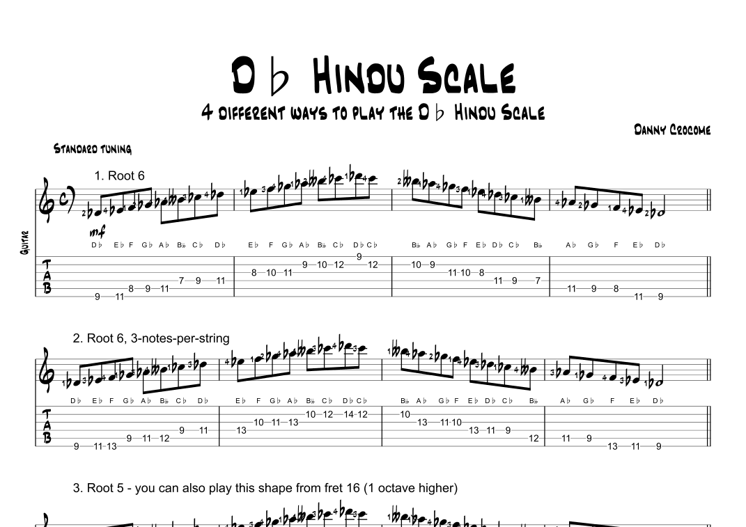 Db Hindu Scale (4 Ways to Play)