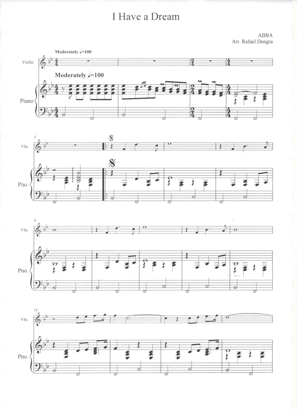 I Have A Dream (arr. Rafael Dengra)