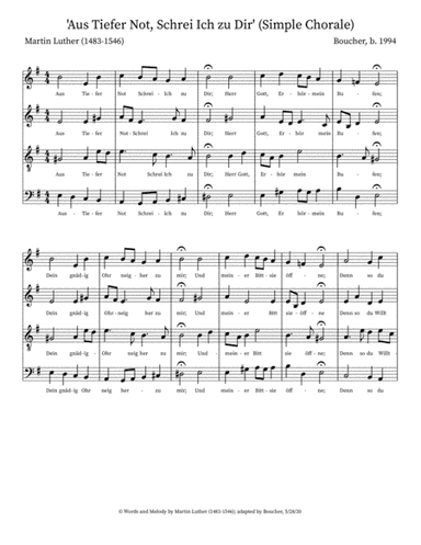 'Ich Ruf zu Dir' (Simple Chorale)