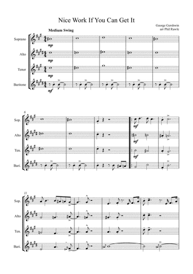 Nice Work If You Can Get It from A DAMSEL IN DISTRESS (arr. Phil Rawle)