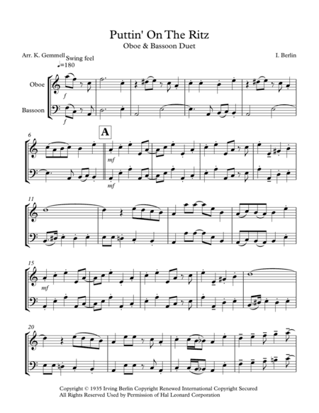 Puttin' On The Ritz (arr. Keith Gemmell)