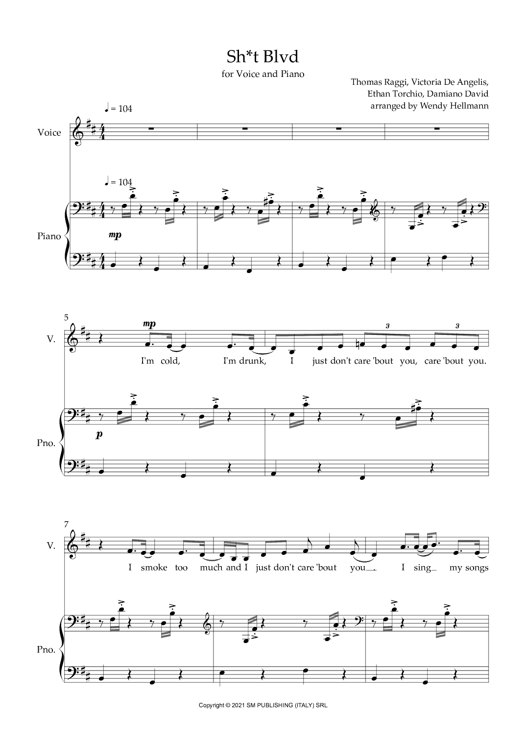 Sh*t Blvd (arr. Wendy Hellmann)