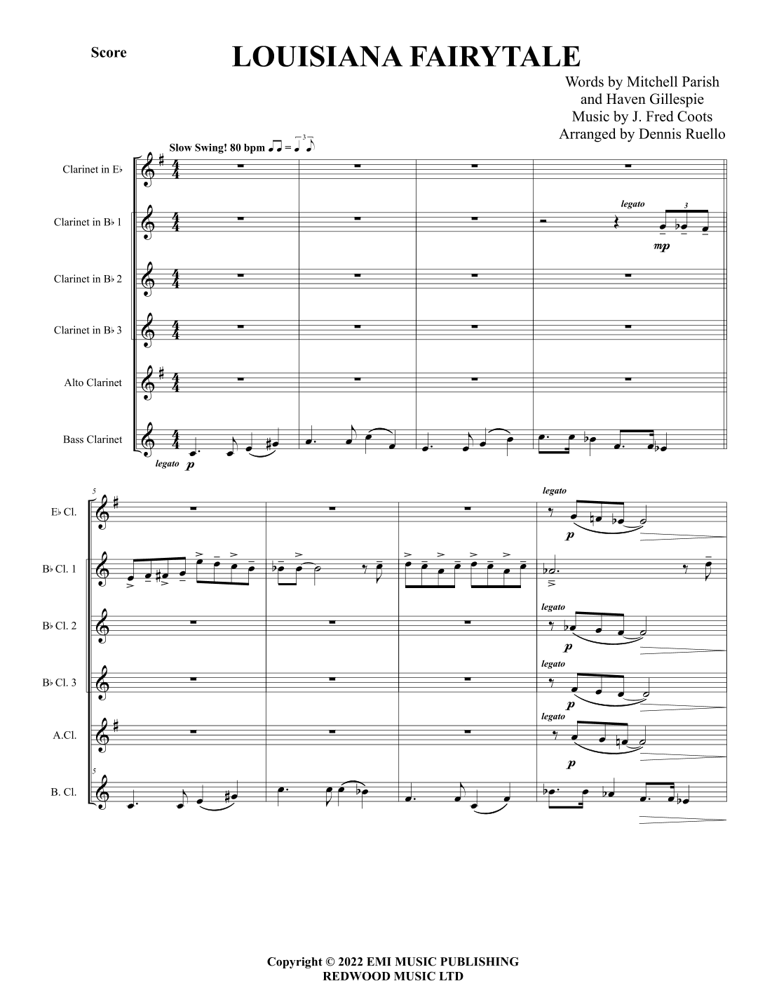 Louisiana Fairy Tale (arr. Dennis Ruello)