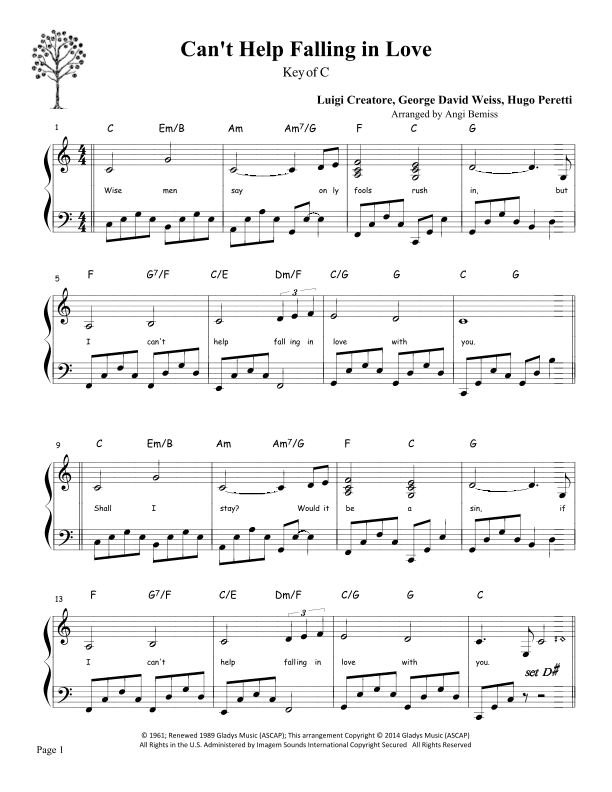 Can't Help Falling In Love (arr. Angi Bemiss of Simply the Harp)