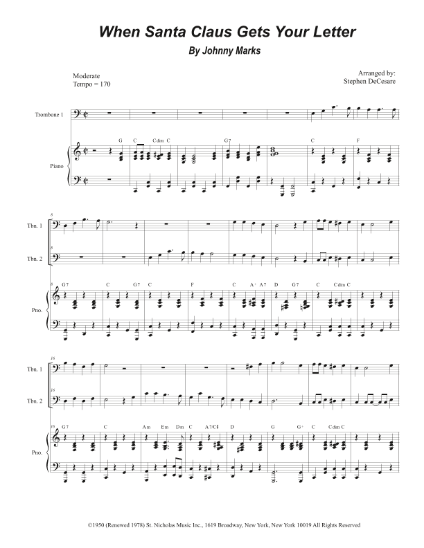 When Santa Claus Gets Your Letter (arr. Stephen DeCesare)