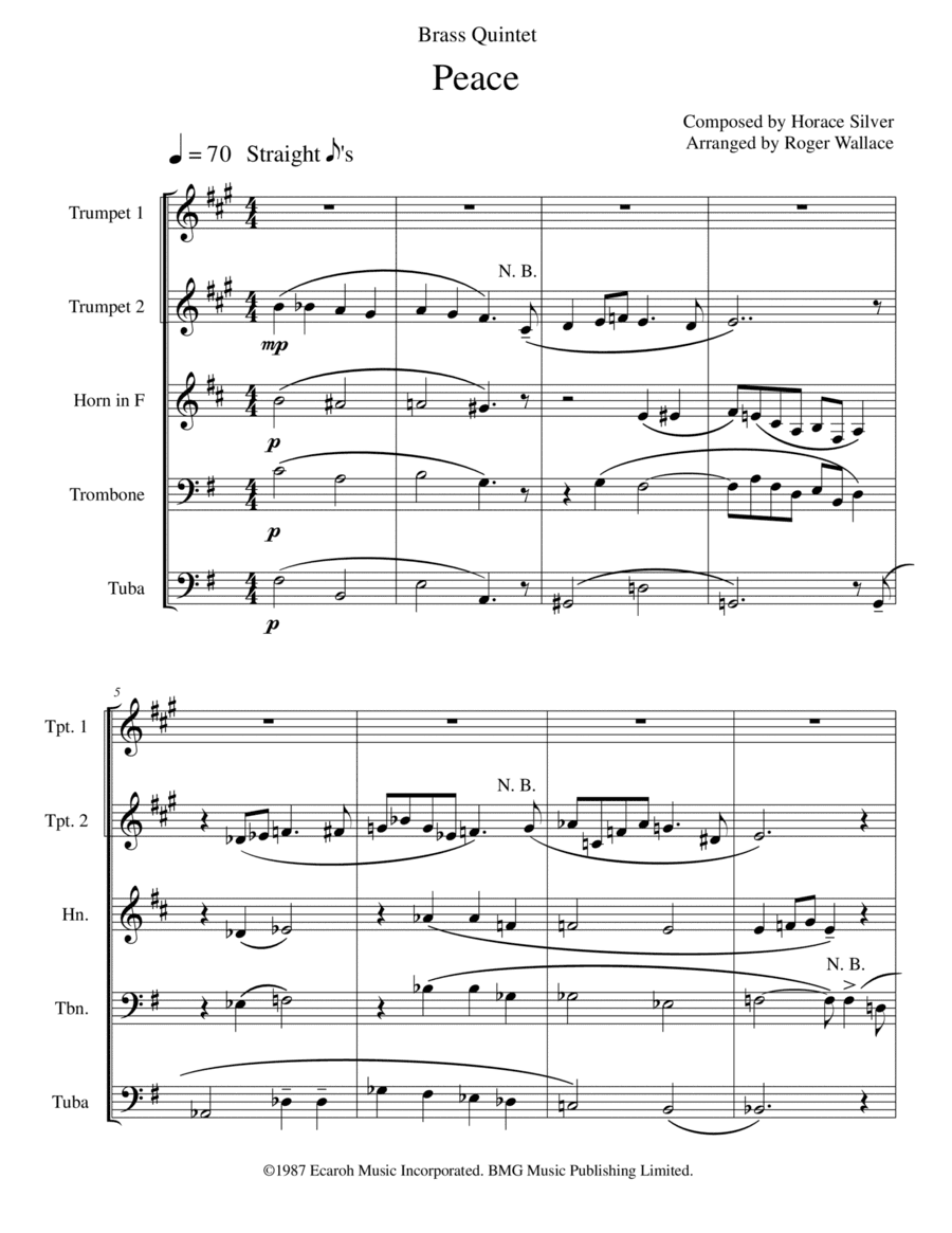 Peace (arr. Roger Wallace)