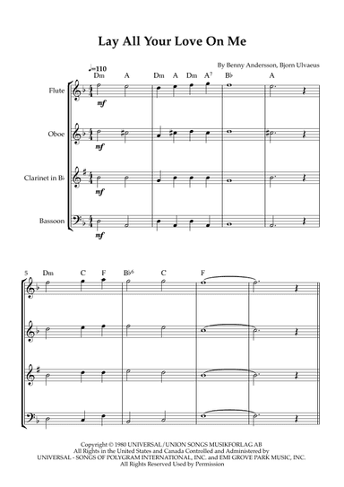 Lay All Your Love On Me (arr. Karen Gueiros)