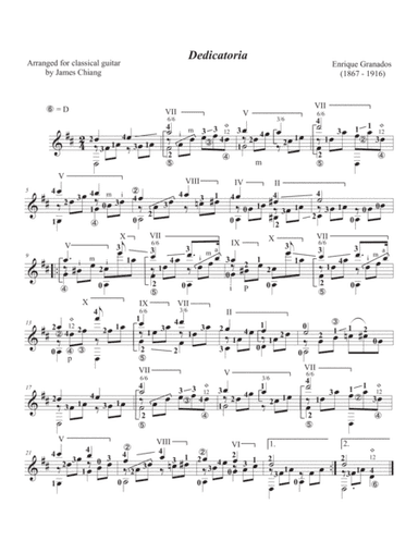 Dedicatoria by Enrique Granados (1867-1916) (arr. Enrique Granados (1867-1916))