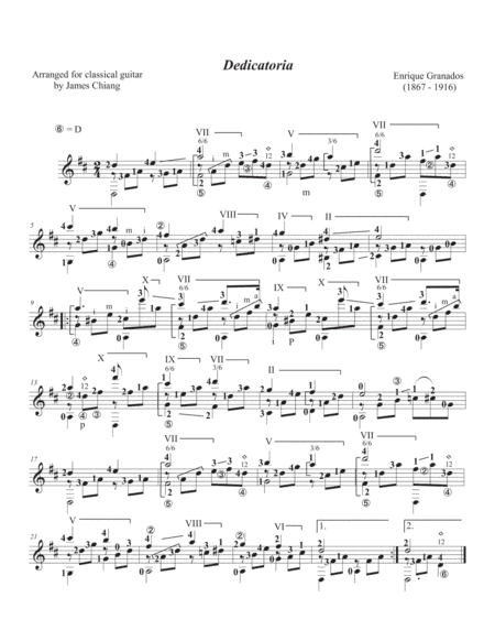 Dedicatoria by Enrique Granados (1867-1916) (arr. Enrique Granados (1867-1916))