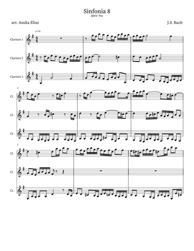 Sinfonia 8 (BWV 794) (arr. Asuka Elias)