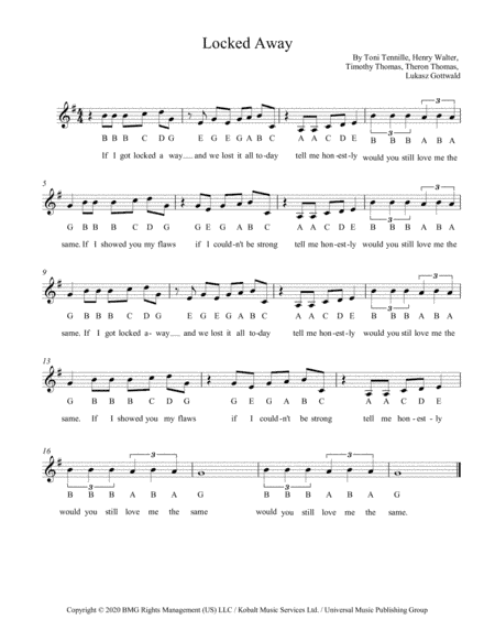 Locked Away (arr. Mardi Nolan)