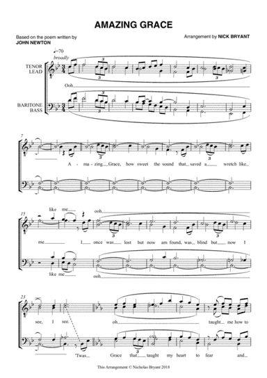 Amazing Grace (arr. Nick Bryant)
