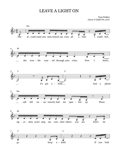 Leave A Light On (arr. Brock Chart)