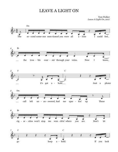 Leave A Light On (arr. Brock Chart)