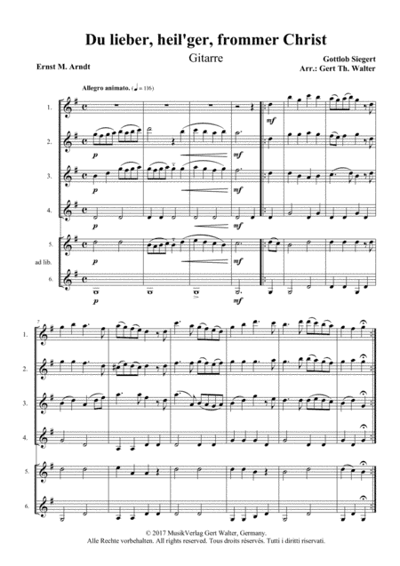 You Dearest Holy Pious Christ (arr. Gert Th. Walter)
