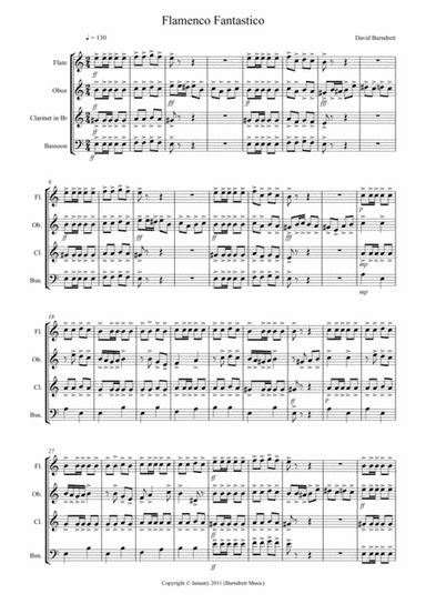 Flamenco Fantastico for Wind Quartet
