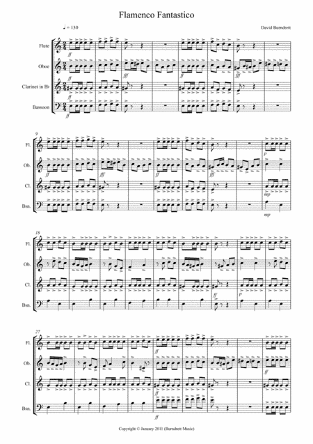 Flamenco Fantastico for Wind Quartet