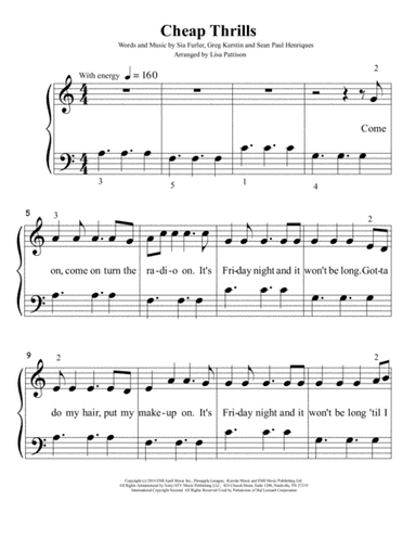 Cheap Thrills (arr. Lisa Pattison)