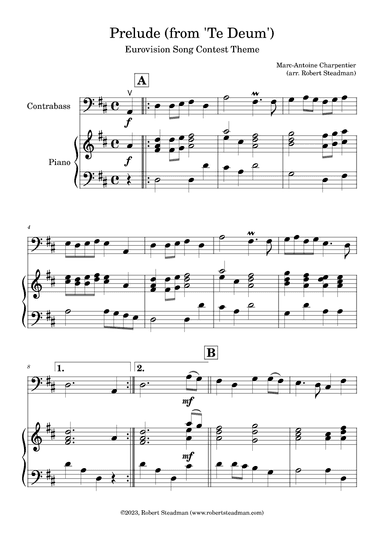 Prelude (from 'Te Deum') - EUROVISION SONG CONTEST THEME (arr. Robert Steadman)