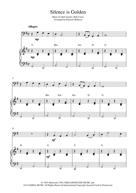 Silence Is Golden (arr. Kaiserin Rebecca)