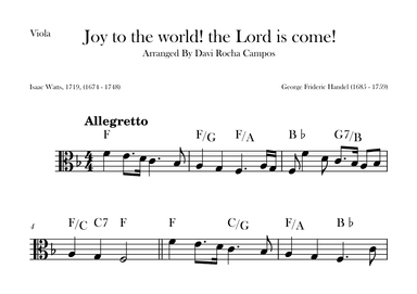 Joy to the world! the Lord is come! (arr. Davi Rocha Campos)