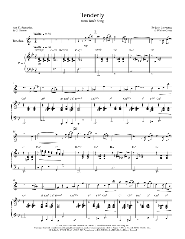 Tenderly (arr. Debra E. Stempien, Gregory H. Turner)
