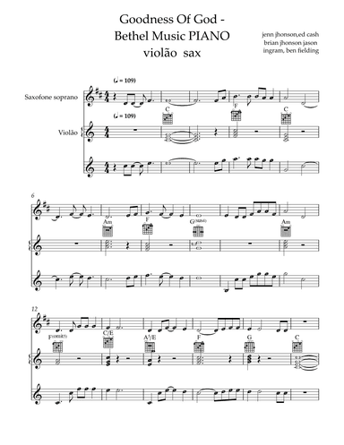 Goodness Of God (arr. by ezequiel)