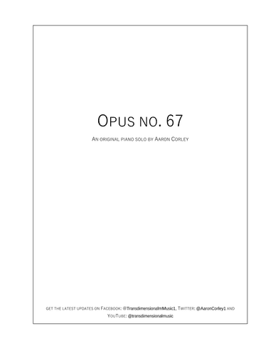Aaron Corley: Opus no. 67